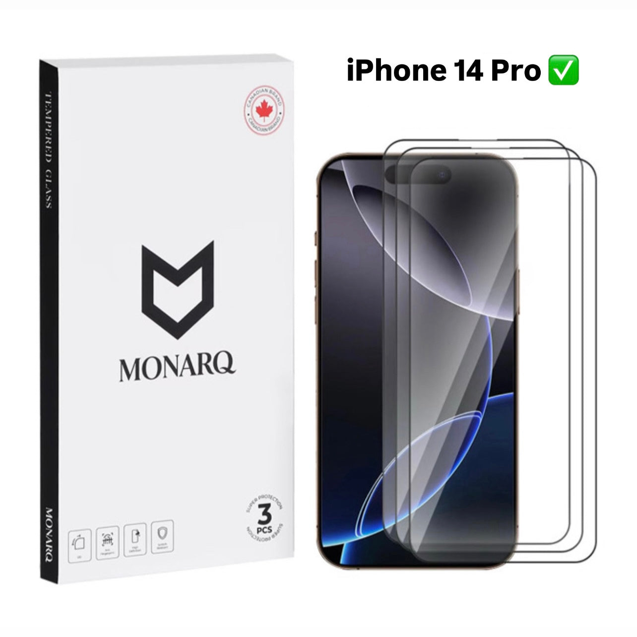 Monarq | iPhone Premium Screen Protector Tempered Glasses